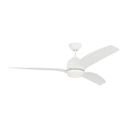 Avila Coastal 60" LED Ceiling Fan in Matte White