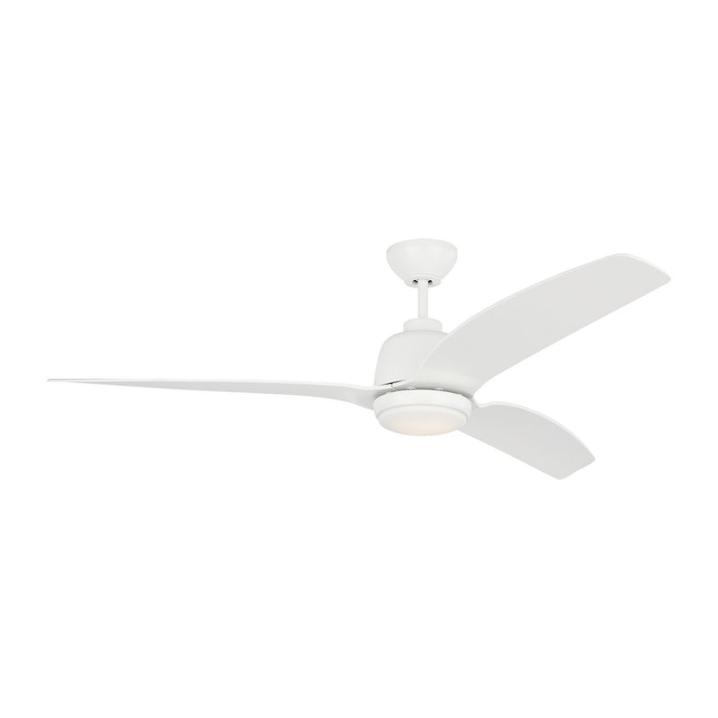 Avila Coastal 60" LED Ceiling Fan in Matte White