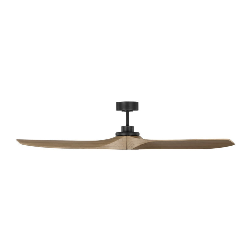 Collins 60" Ceiling Fan in Midnight Black with Natural Honey Blades