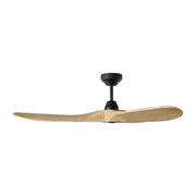 Maverick Smart 52" Ceiling Fan in Midnight Black with Natural Honey Blades