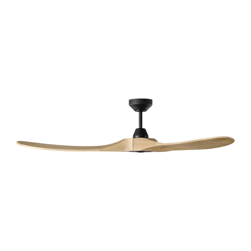 Maverick Smart 60" Ceiling Fan in Midnight Black with Natural Honey Blades