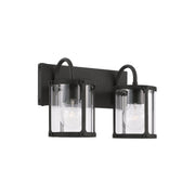 Brennen 2-Light Bath Vanity Light in Black Iron