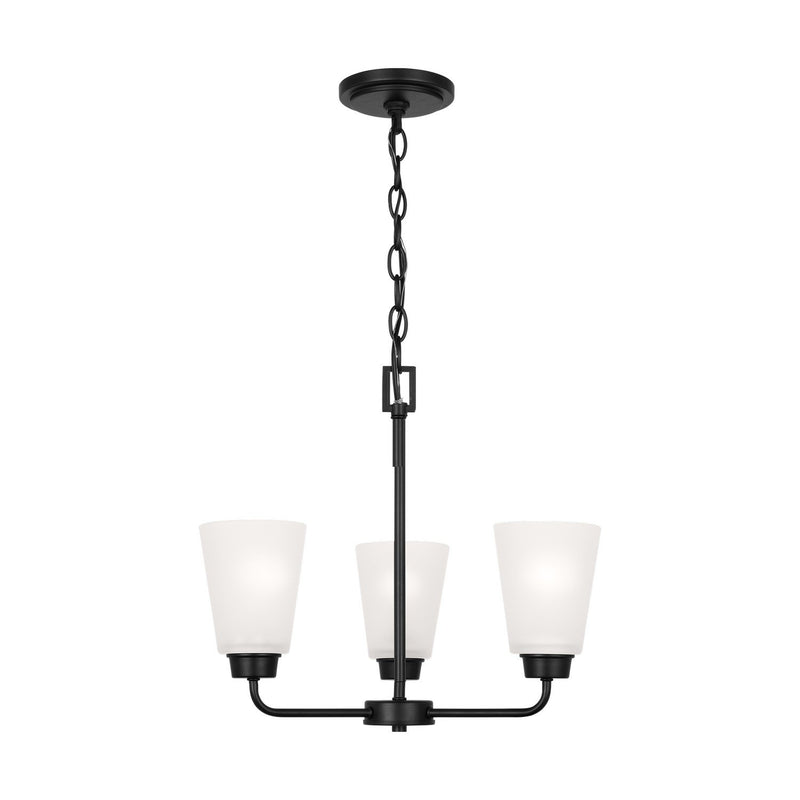 Kerrville 3-Light Chandelier in Midnight Black