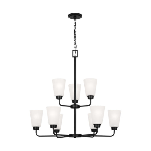 Kerrville 9-Light Chandelier in Midnight Black