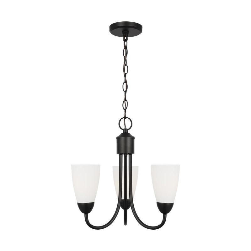 Seville 3-Light Chandelier in Midnight Black