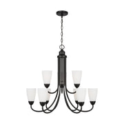 Seville 9-Light Chandelier in Midnight Black