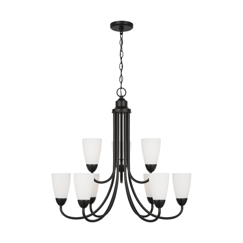 Seville 9-Light Chandelier in Midnight Black