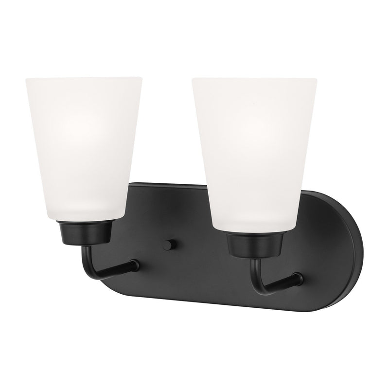 Kerrville 2-Light Bath Vanity Light in Midnight Black