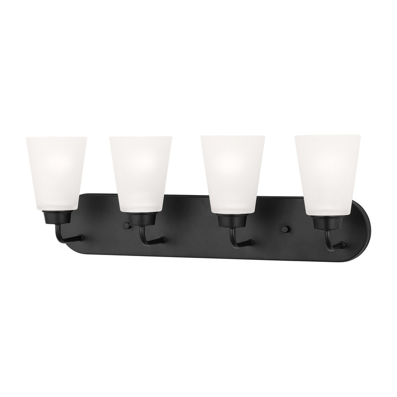 Kerrville 4-Light Bath Vanity Light in Midnight Black