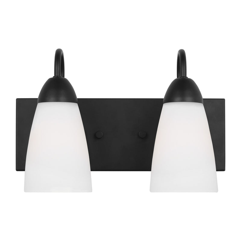 Seville 2-Light Bath Vanity Light in Midnight Black