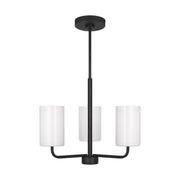 Rhett 3-Light Chandelier in Midnight Black