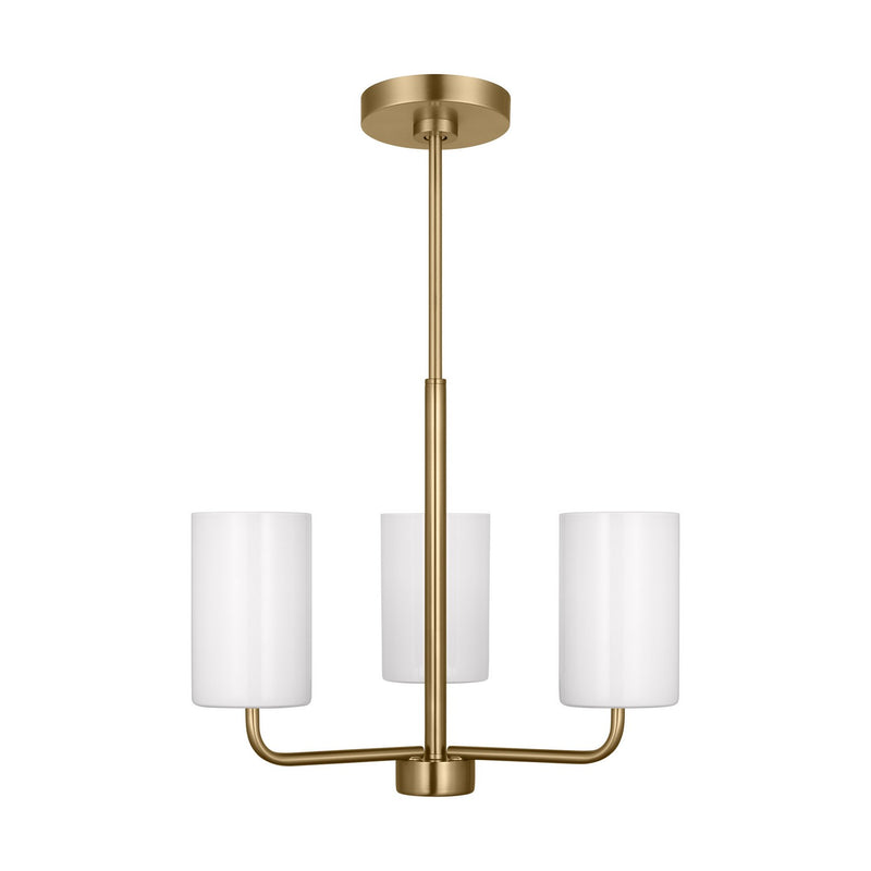 GLC1003SB - Rhett 3-Light Chandelier in Satin Bronze by Generation Lighting