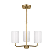 Rhett 3-Light Chandelier in Satin Brass