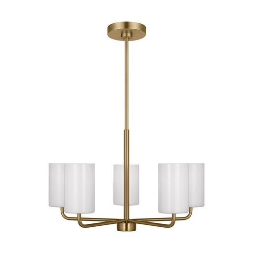 Rhett Five Light Chandelier in Satin Bronze