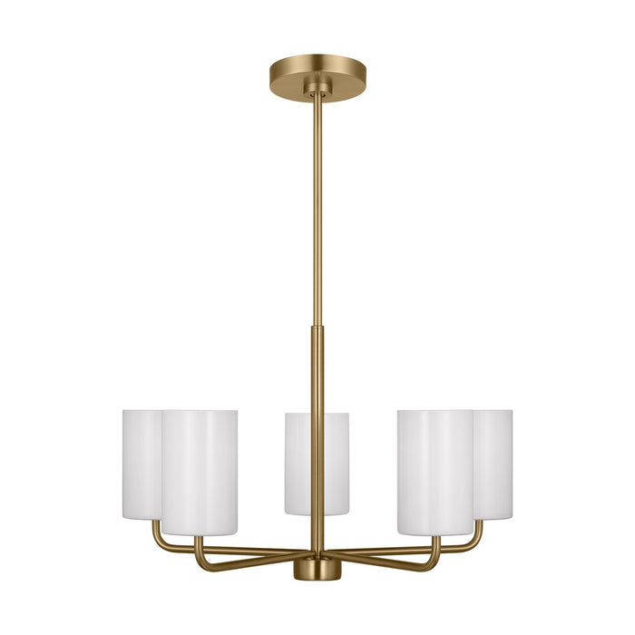 Rhett Five Light Chandelier in Satin Bronze