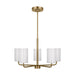 Rhett Five Light Chandelier in Satin Bronze