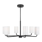 Rhett 6-Light Chandelier in Midnight Black