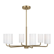 Rhett 6-Light Chandelier in Satin Brass