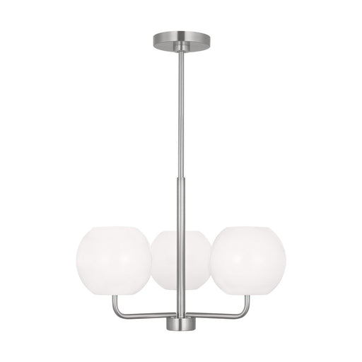 Rory 3-Light Chandelier in Brushed Steel