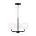 Rory Three Light Chandelier in Midnight Black