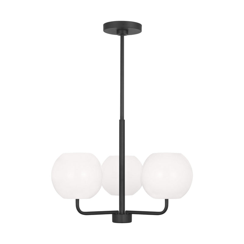 Rory 3-Light Chandelier in Midnight Black
