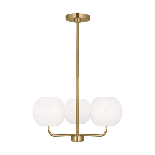 Rory Three Light Chandelier in Satin Bronze