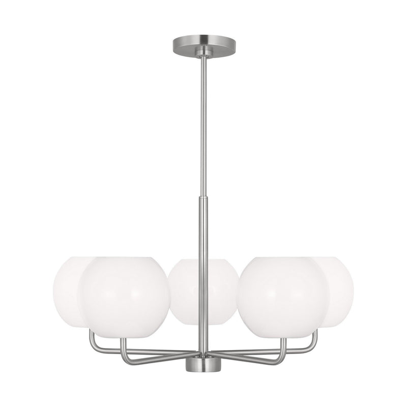 Rory 5-Light Chandelier in Brushed Steel