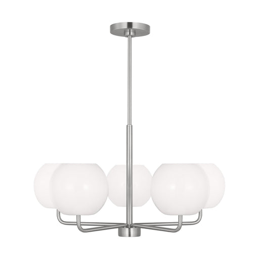 Rory Five Light Chandelier in Brushed Steel