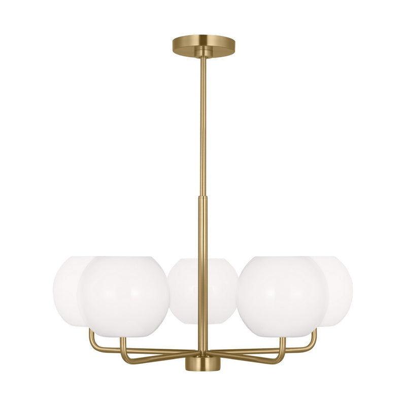 Rory 5-Light Chandelier in Satin Brass