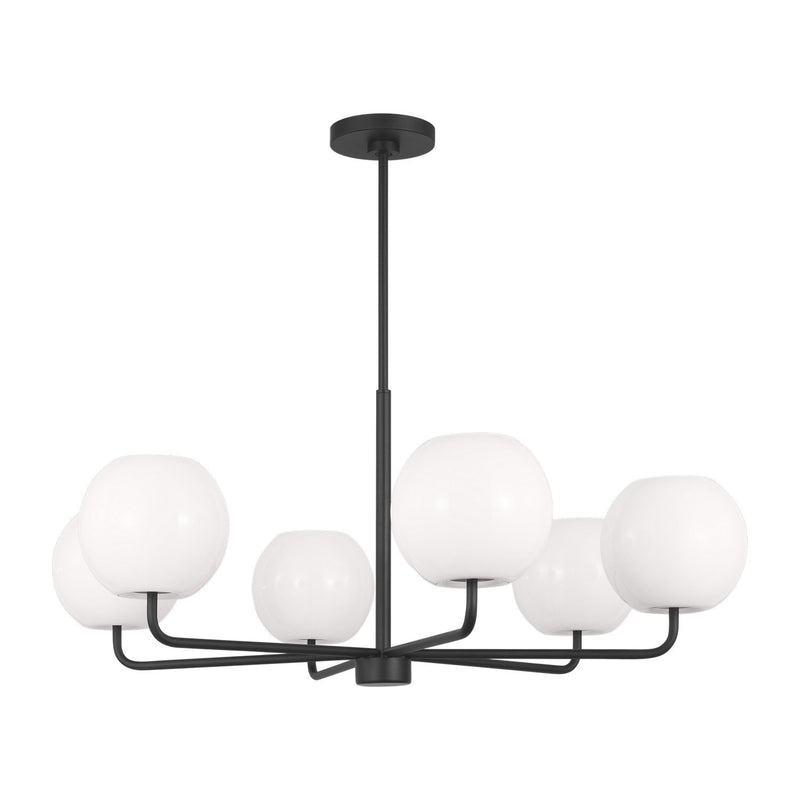 Rory 6-Light Chandelier in Midnight Black