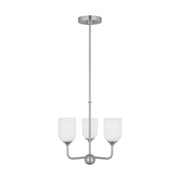 Emile 3-Light Chandelier in Brushed Steel