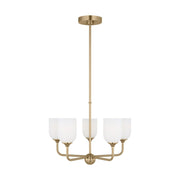 Emile 5-Light Chandelier in Satin Brass
