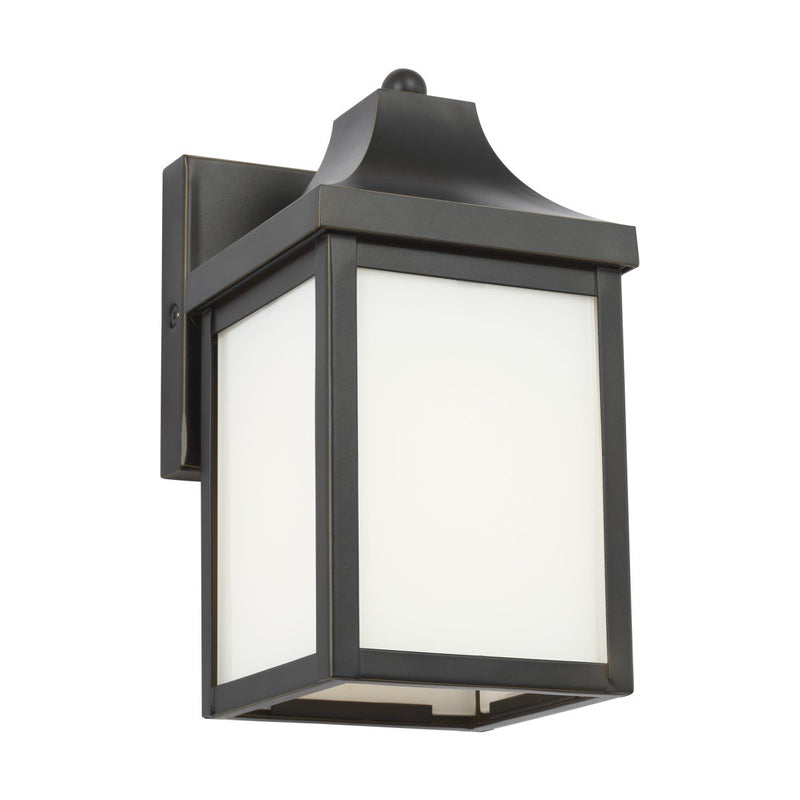 Say Brook 8.5" Outdoor Wall Lantern in Antique Bronze