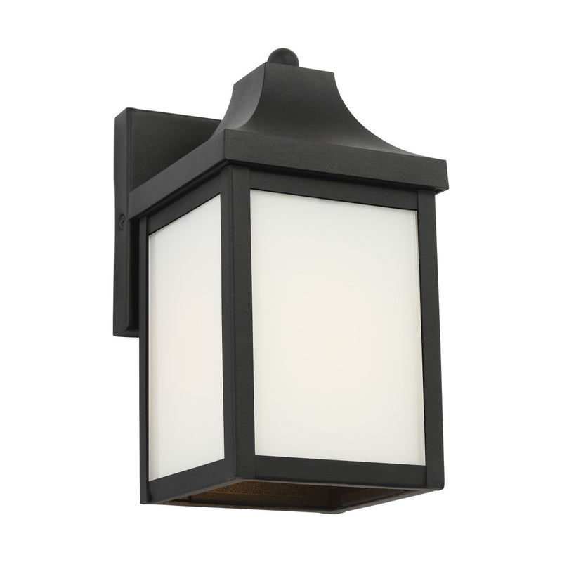 Say Brook 8.5" Outdoor Wall Lantern in Textured Black