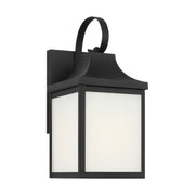 Say Brook 13" Outdoor Wall Lantern in Textured Black