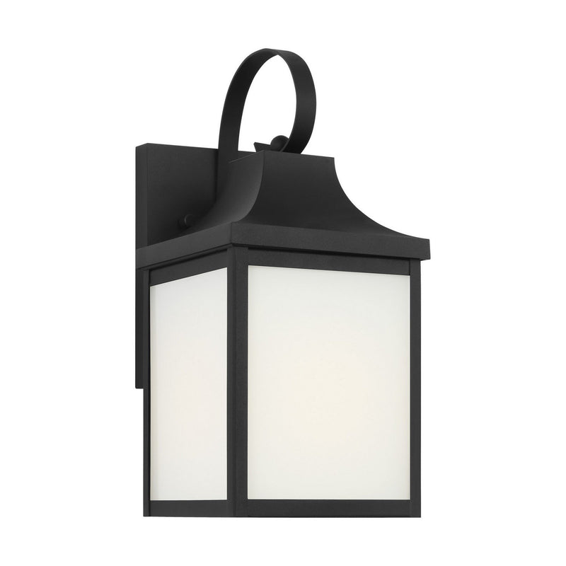 Say Brook 13" Outdoor Wall Lantern in Textured Black