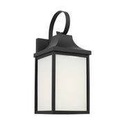 Say Brook 17" Outdoor Wall Lantern in Textured Black