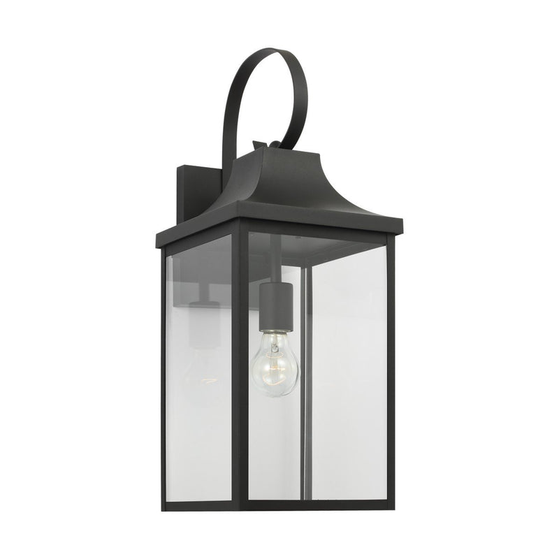Say Brook 22" Outdoor Wall Lantern in Textured Black