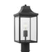 Saybrook One Light Post Mount in Textured Black