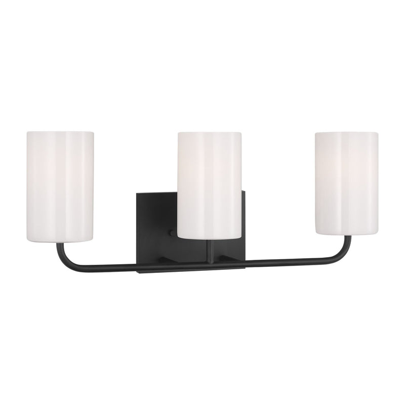 Rhett 3-Light Bath Vanity Light in Midnight Black