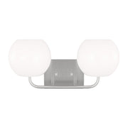 Rory 2-Light Bath Vanity Light in Brushed Steel