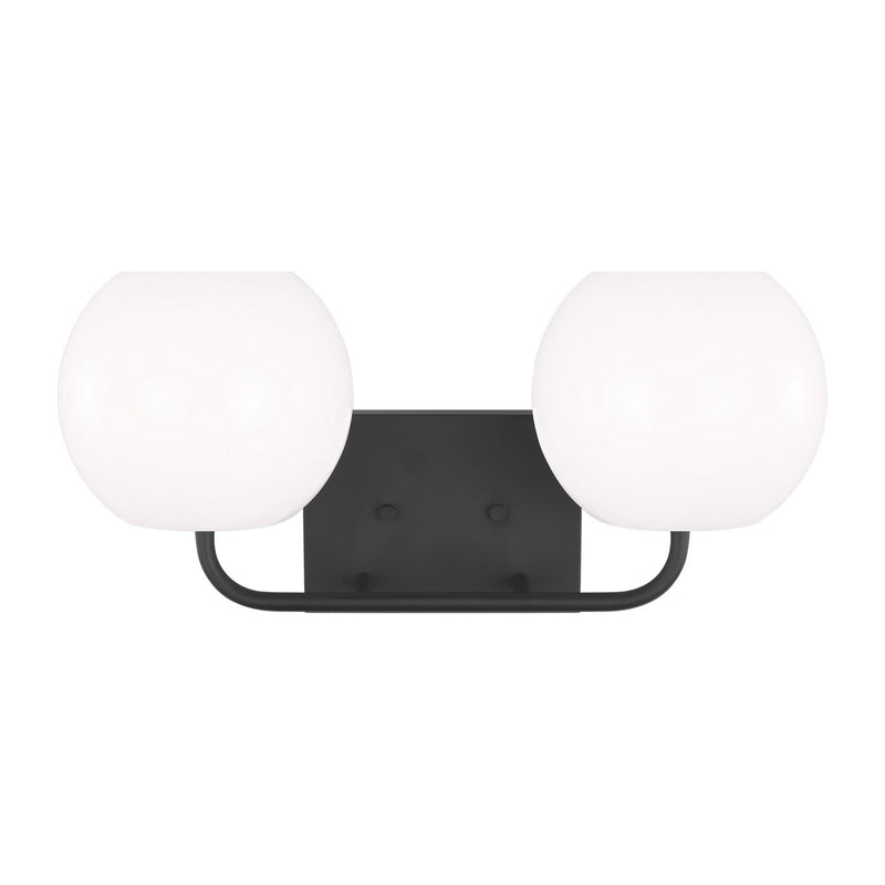 Rory 2-Light Bath Vanity Light in Midnight Black
