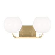 Rory 2-Light Bath Vanity Light in Satin Brass