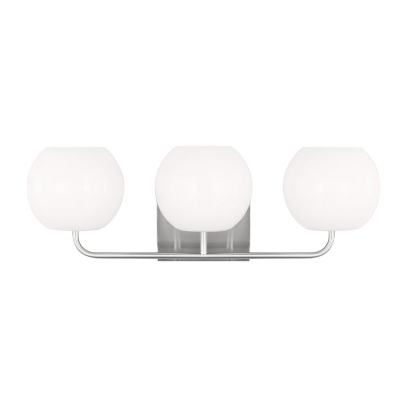 Rory 3-Light Bath Vanity Light in Brushed Steel