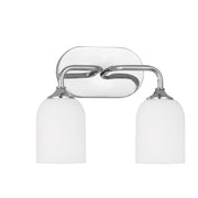 Emile 2-Light Bath Vanity Light in Chrome