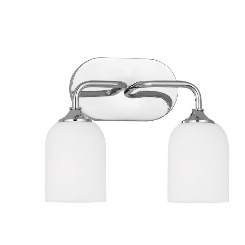 Emile 2-Light Bath Vanity Light in Chrome