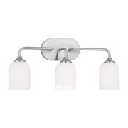 Emile 3-Light Bath Vanity Light in Brushed Steel