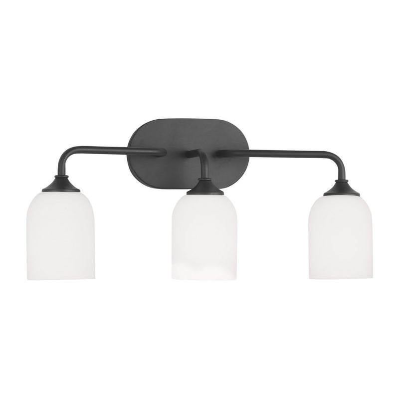Emile 3-Light Bath Vanity Light in Midnight Black