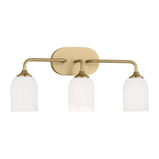 Emile 3-Light Bath Vanity Light in Satin Brass