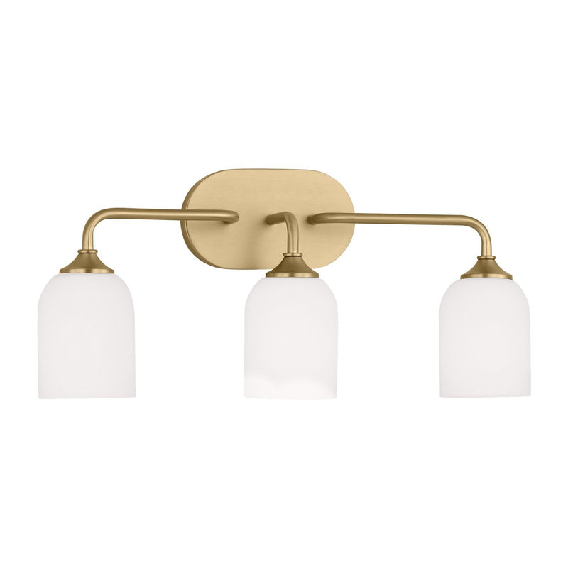Emile 3-Light Bath Vanity Light in Satin Brass